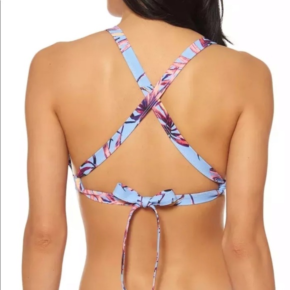 JESSICA Simpson Palmy Day ORing Smocked Bikini - Picture 2 of 12